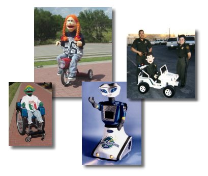 "Over 100 U.S. law enforcement agencies let us ride in the front seat" -  Mikey the bike-bot..